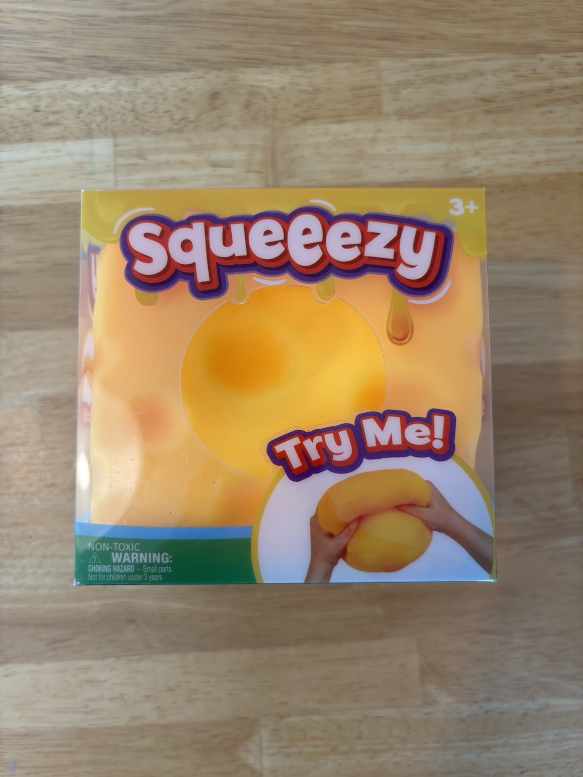 Sunny Days Jumbo Squeezy Cheese Yellow Squishy Toy Stress Relief Fun NEW🧀