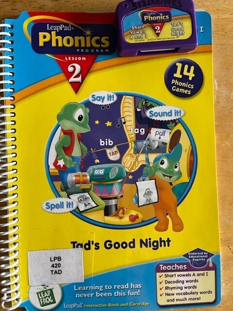 114 Leap Pad Phonics Lesson 2: Tad’s Good Night: Short Vowels A & I 