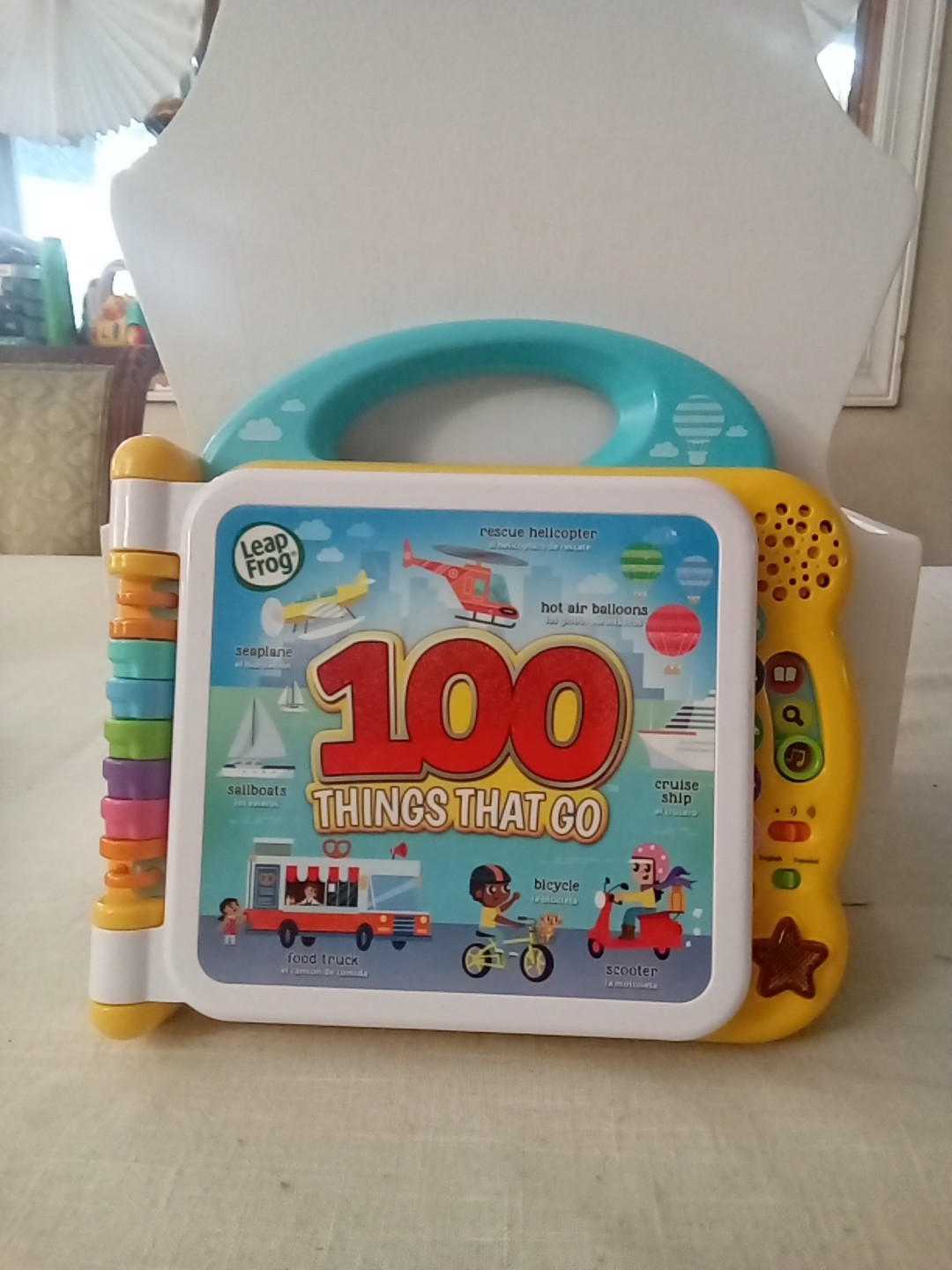 Leapfrog 100 Things That Go Learning Educational Book Toy English/ Spanish WORKS