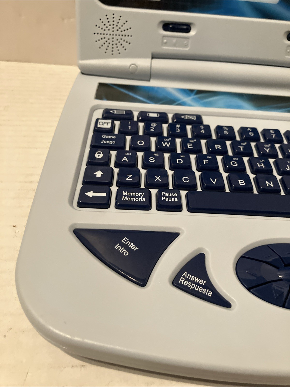 Vintage BILINGUAL 62 ACTIVITY LAPTOP (31 English/31 Spanish) LEARNING TOY Tested