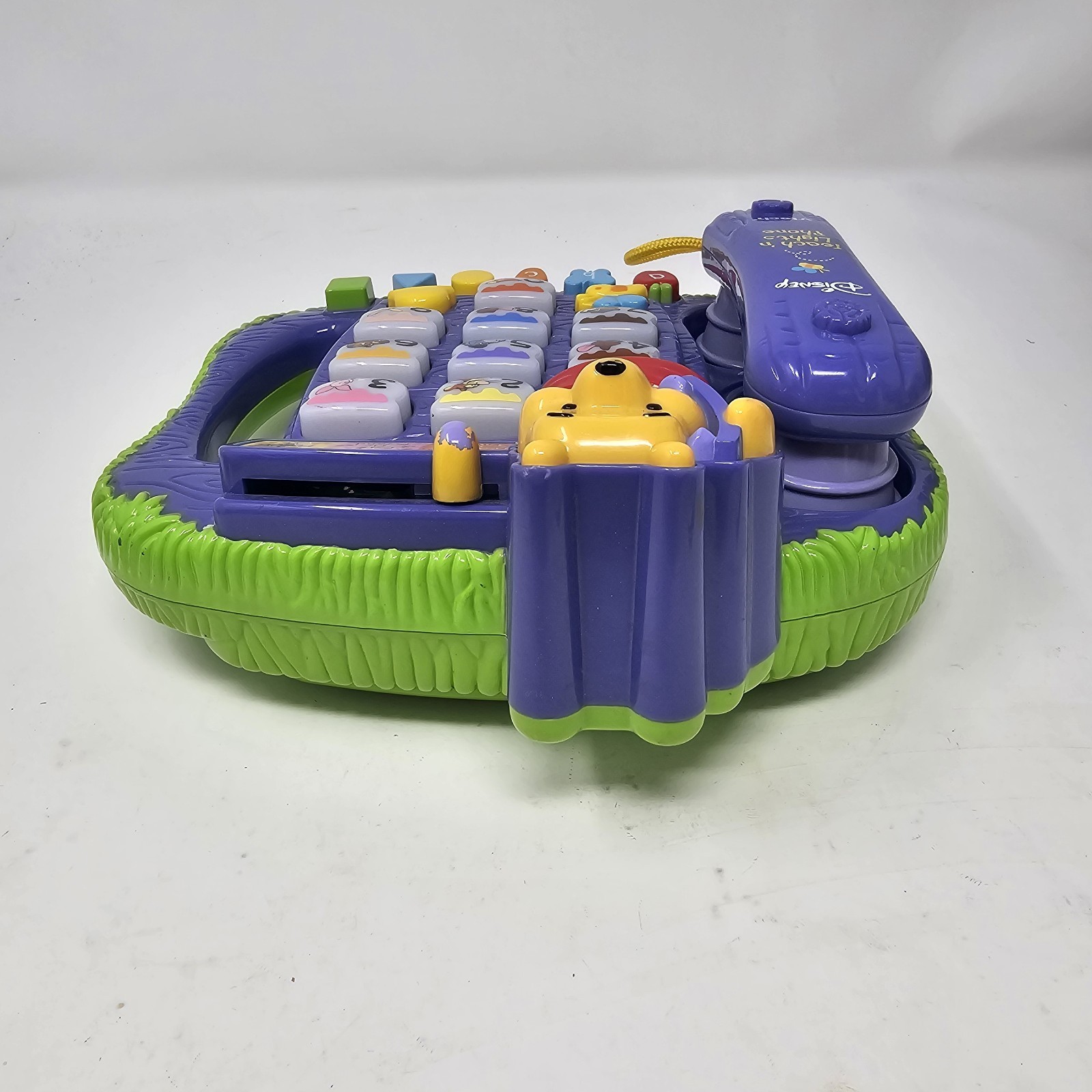 VTech Disney Winnie the Pooh Teach ’n Lights Phone Learning Toy Works! 2004 VTG
