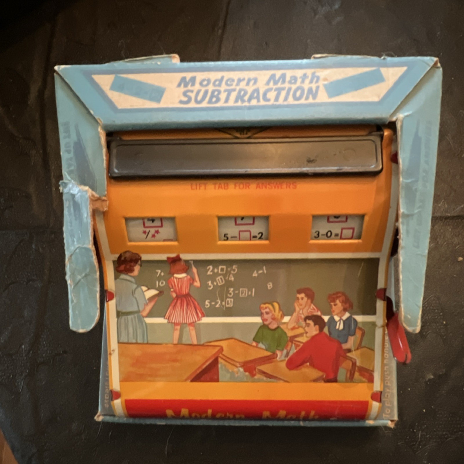 Wolverine Modern Math Subtraction Mechanical Game Vintage Toy Original Box USA