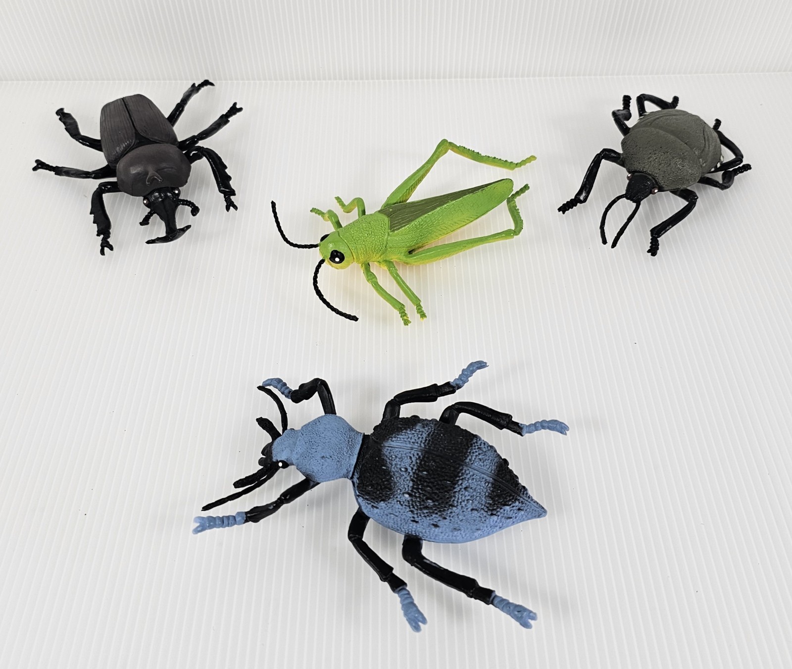 4 Large Bugs Collection, Grasshopper, Beetles