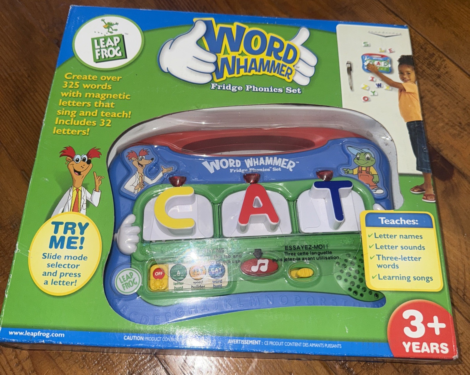 Leap Frog Word Whammer Fridge Phonics Set 32 Magnetic Letters 325 Words Toy