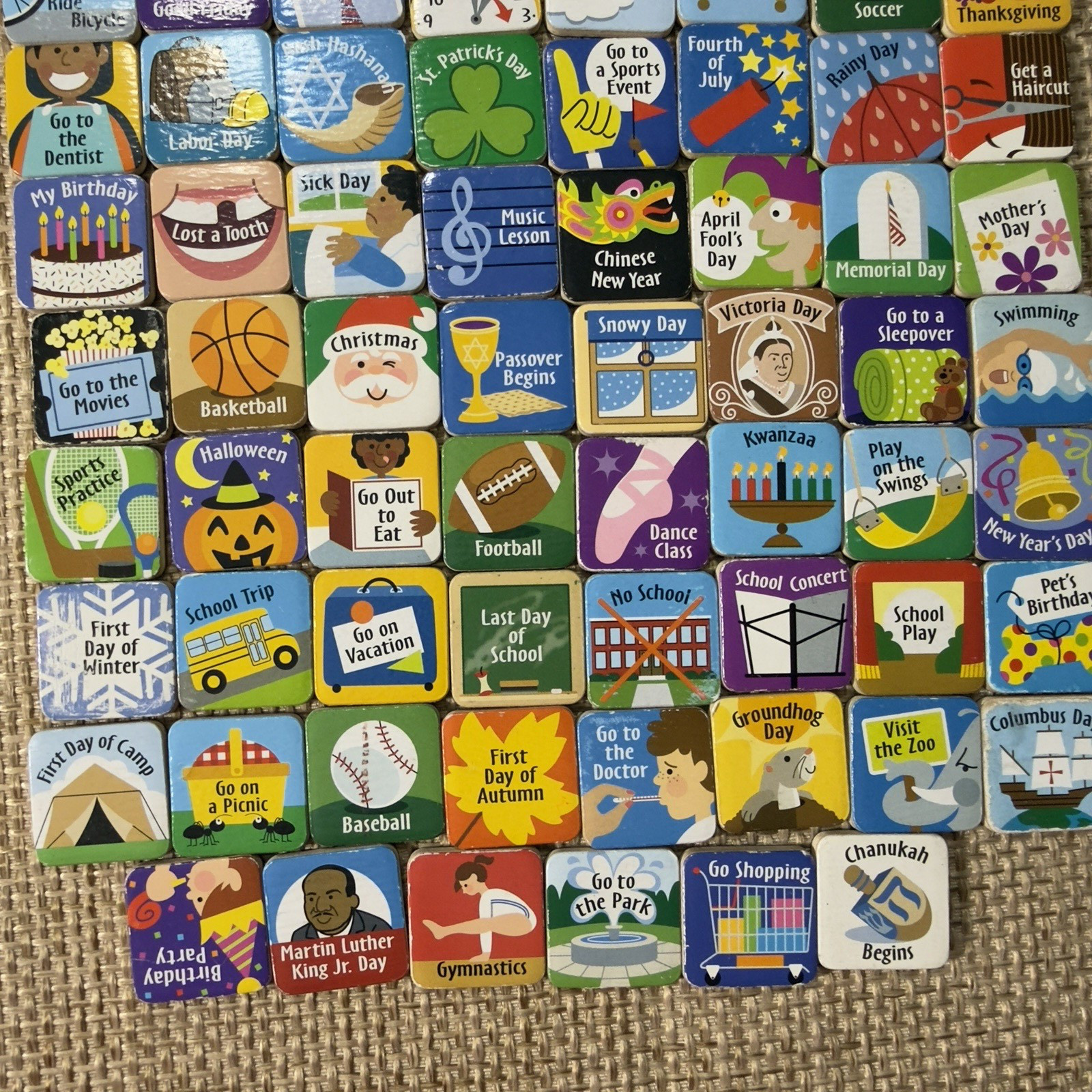 Melissa and Doug Calendar Magnetic Replacement Tiles Kids Educational School Toy