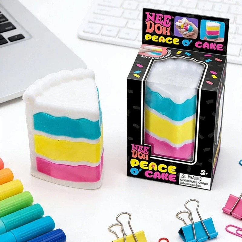 NeeDoh Peace O’ Cake Nice Cube Ball Stress Relief Sensory Toy Fight Toy Kid Gift