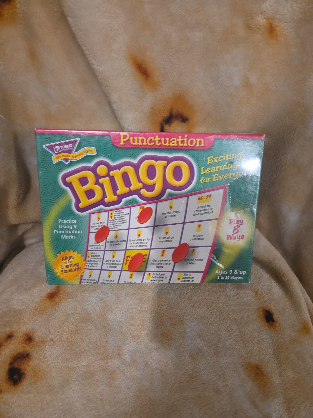 Punctuation Bingo Board Game Learning Reading Language Skills Fun Kids Gift NEW