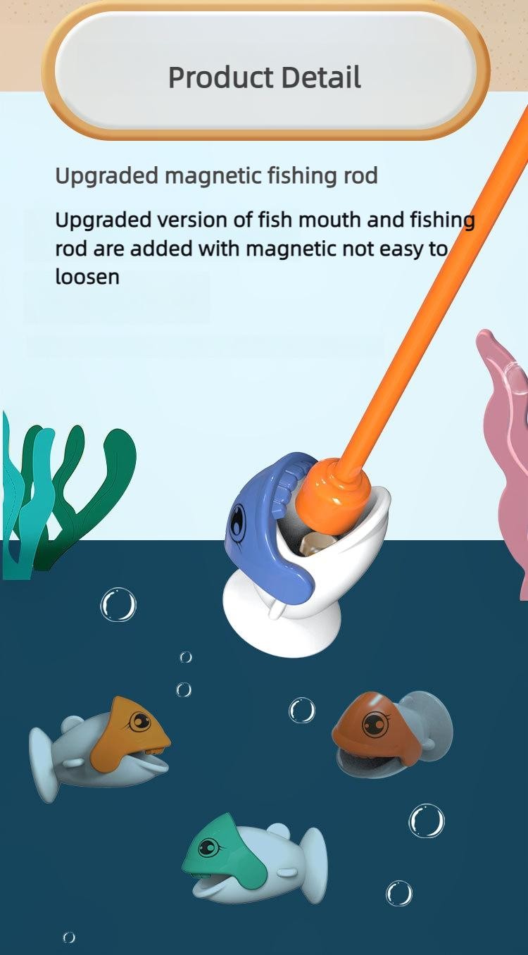 Dinosaur Magnetic Fishing Toy Set – Montessori Educational Kids Game with Rod