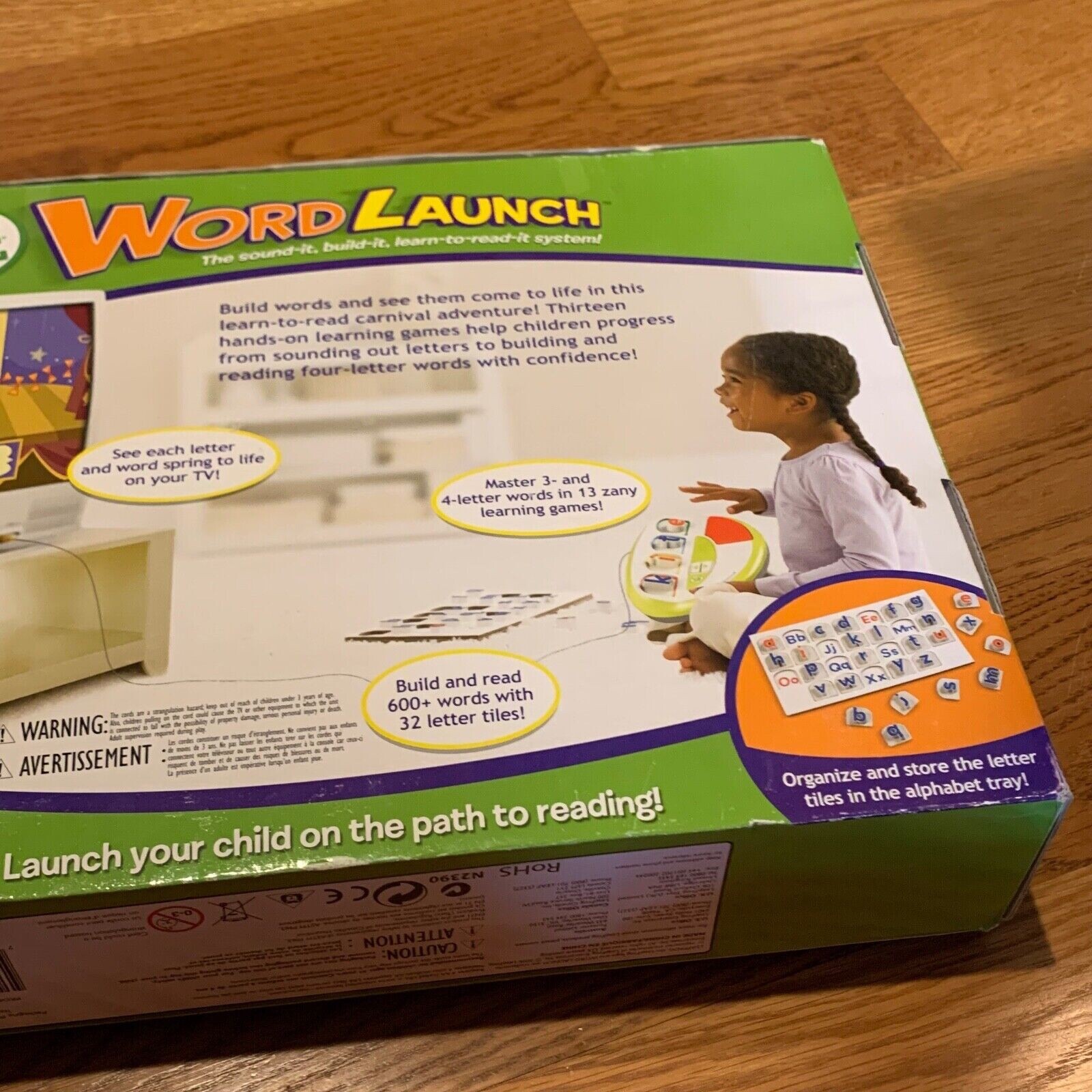 Leap Frog Word Launch Reading Learning System TV Plug & Play Kid Letter Game Toy