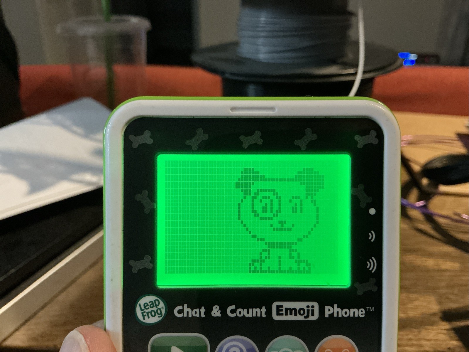 LeapFrog Chat and Count Emoji Phone Green – White Kids Smart Phone