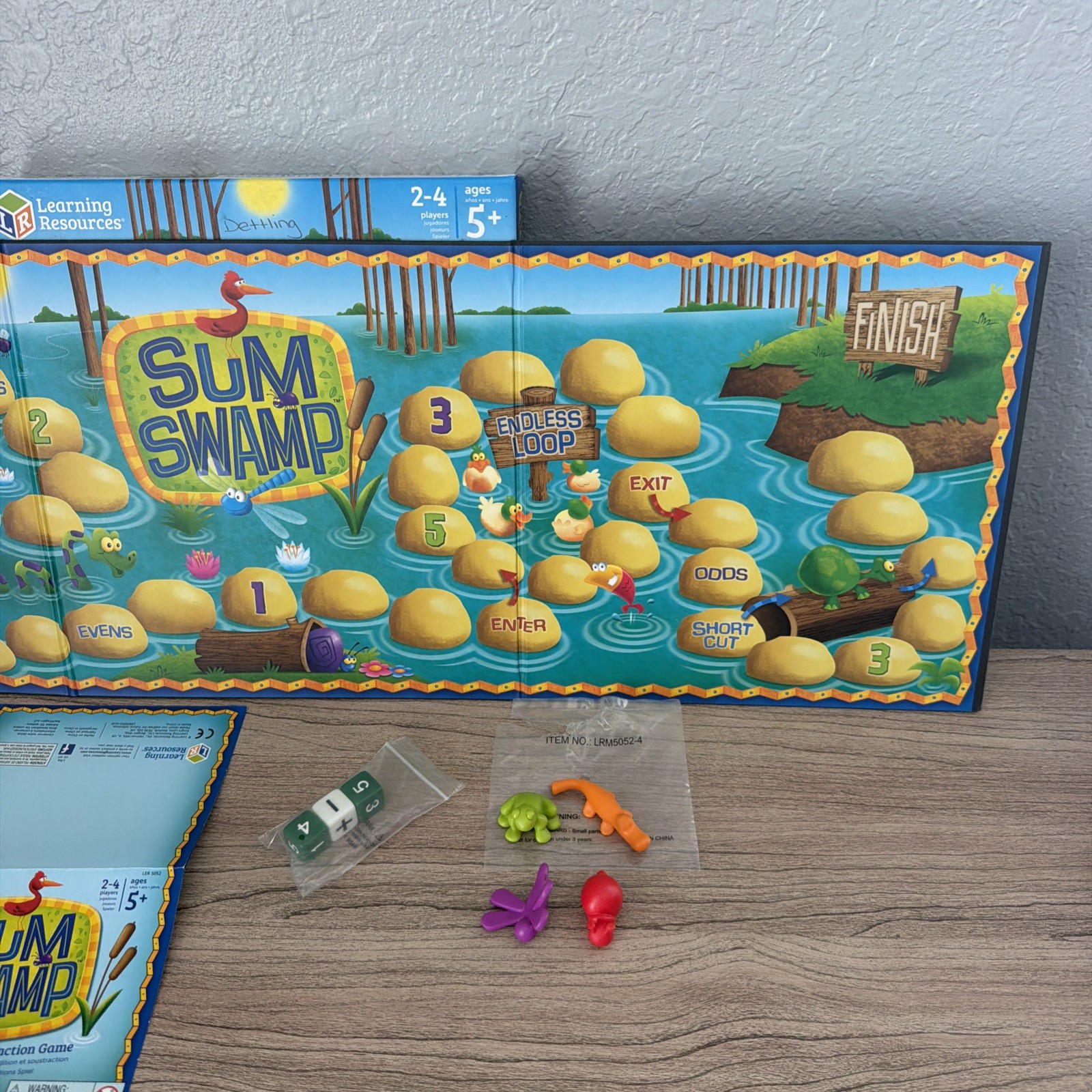 Sum Swamp Addition & Subtraction Game Learning Resources Math Board Game Ages 5+