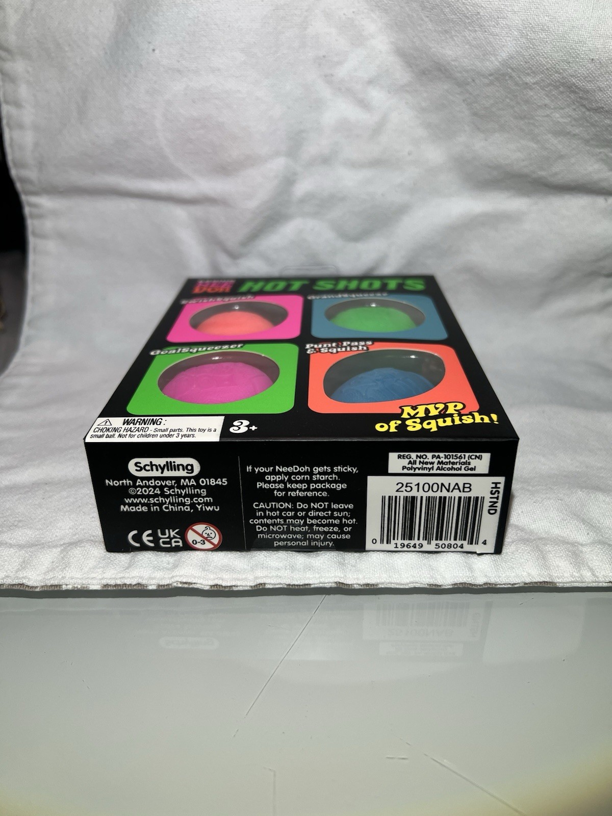 Schylling Teenie NeeDoh Hot Shots Squeeze Toy Set 4-Pack, Multicolor 2024