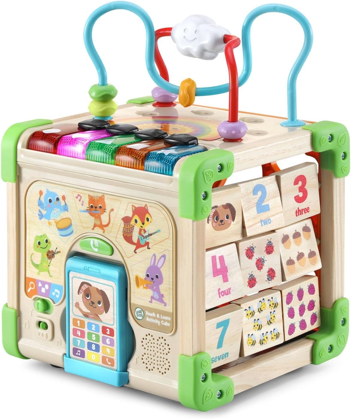 LeapFrog Touch & Learn Wooden Activity Cube (English Version)