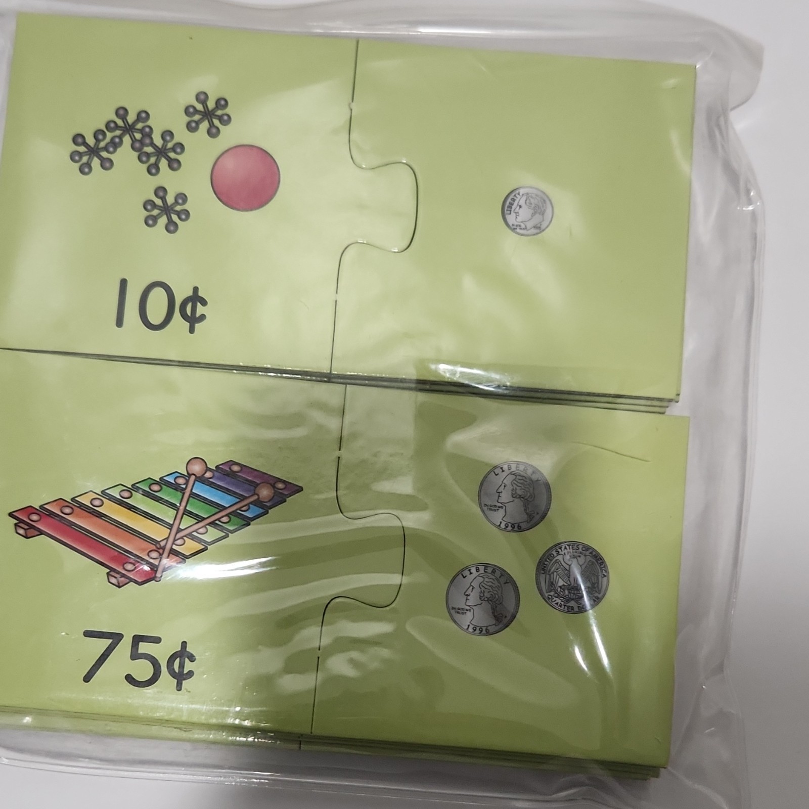 Really Good Stuff Find-a-Pair Number Match Money Puzzles Ages 6-7 165104 165074