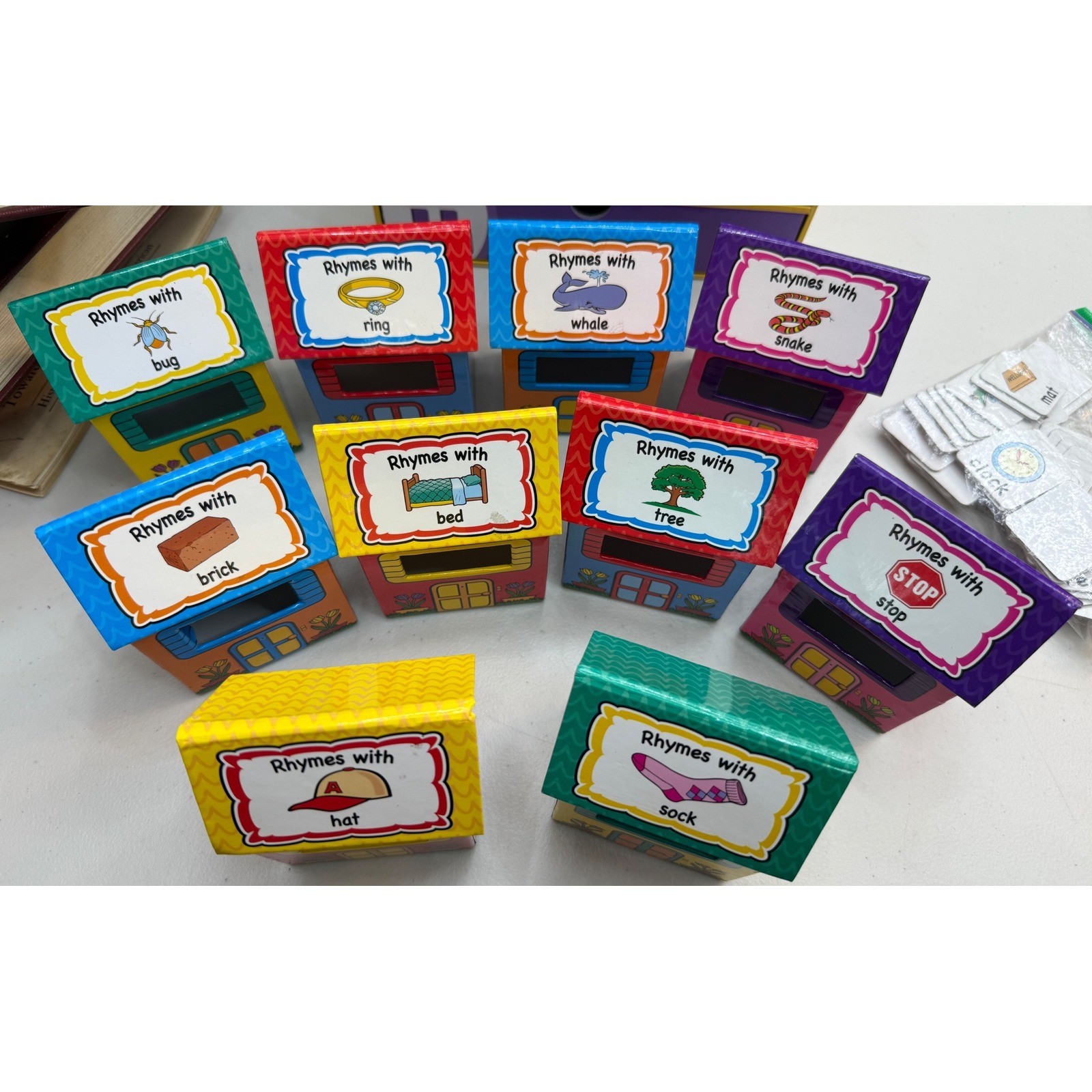 Lakeshore Rhyming Sorting Houses Complete Phonics Literacy Game