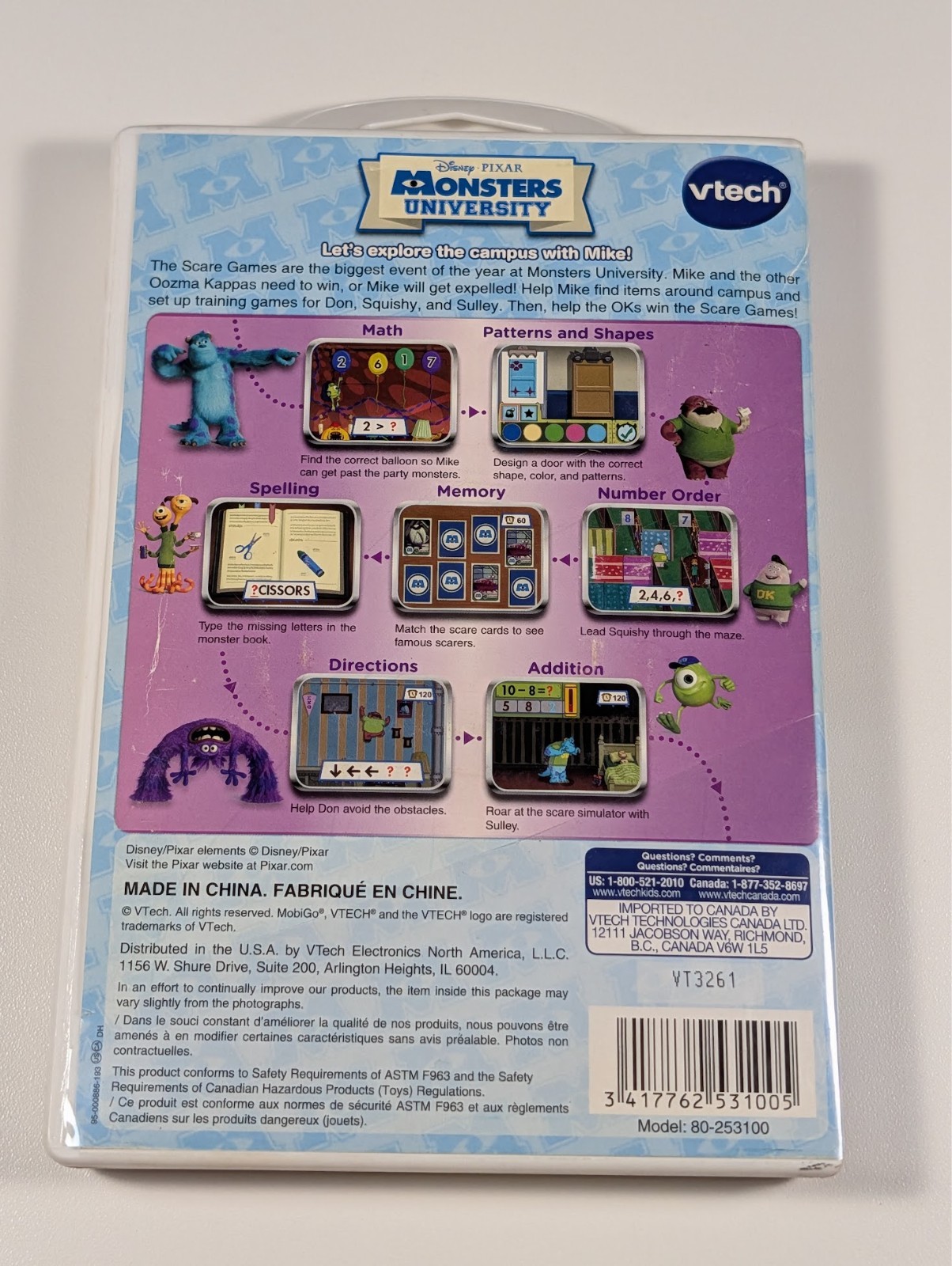 VTech Disney Pixar Monsters University MobiGo Touch Learning Game