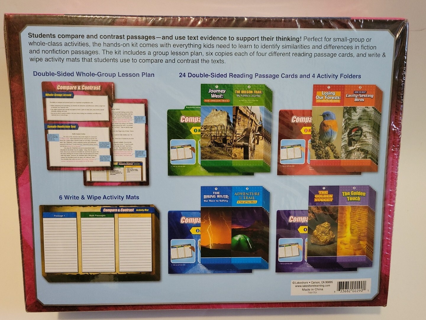 Lakeshore Compare & Contrast Grades 4-5 Finding Evidence Comprehension Kit