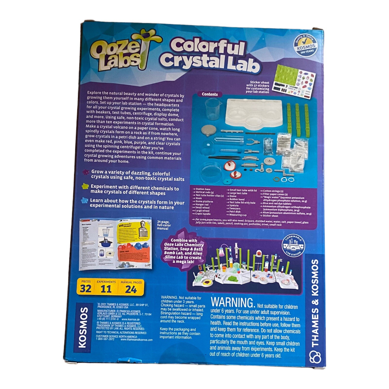 Colorful Crystal Lab Ooze Labs Thames & Kosmos STEM Experiment Kit – New!