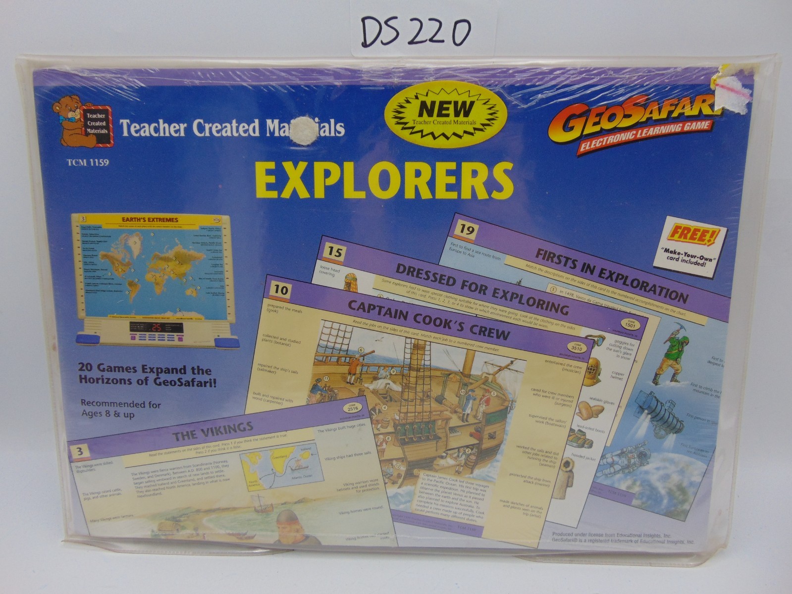 GeoSafari Electronic Learning Game Card Sets Explorers TCM 1159 Homeschool
