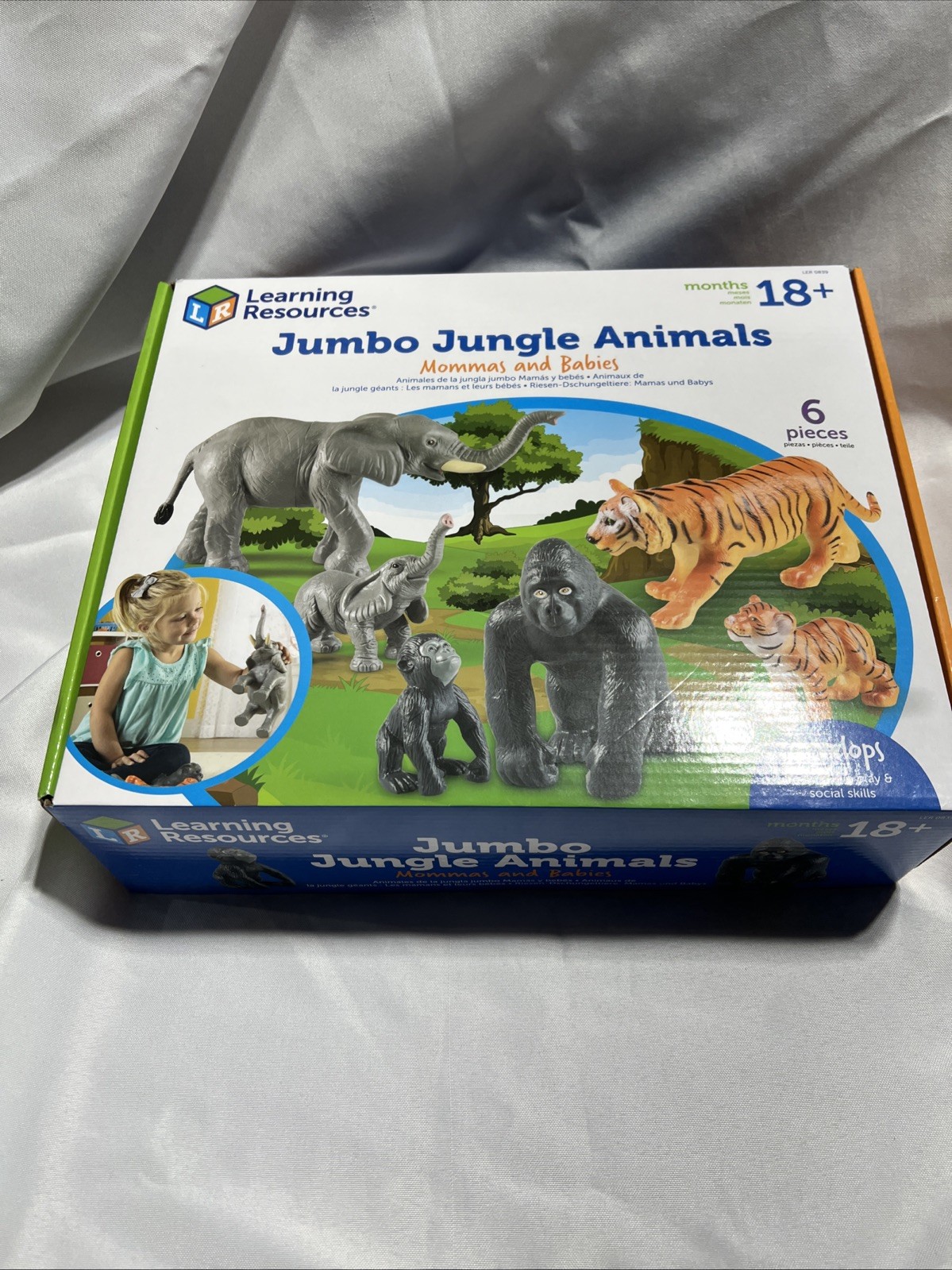Learning Resources Jumbo Jungle Animals Mommas and Babies – Set of 6, Include…