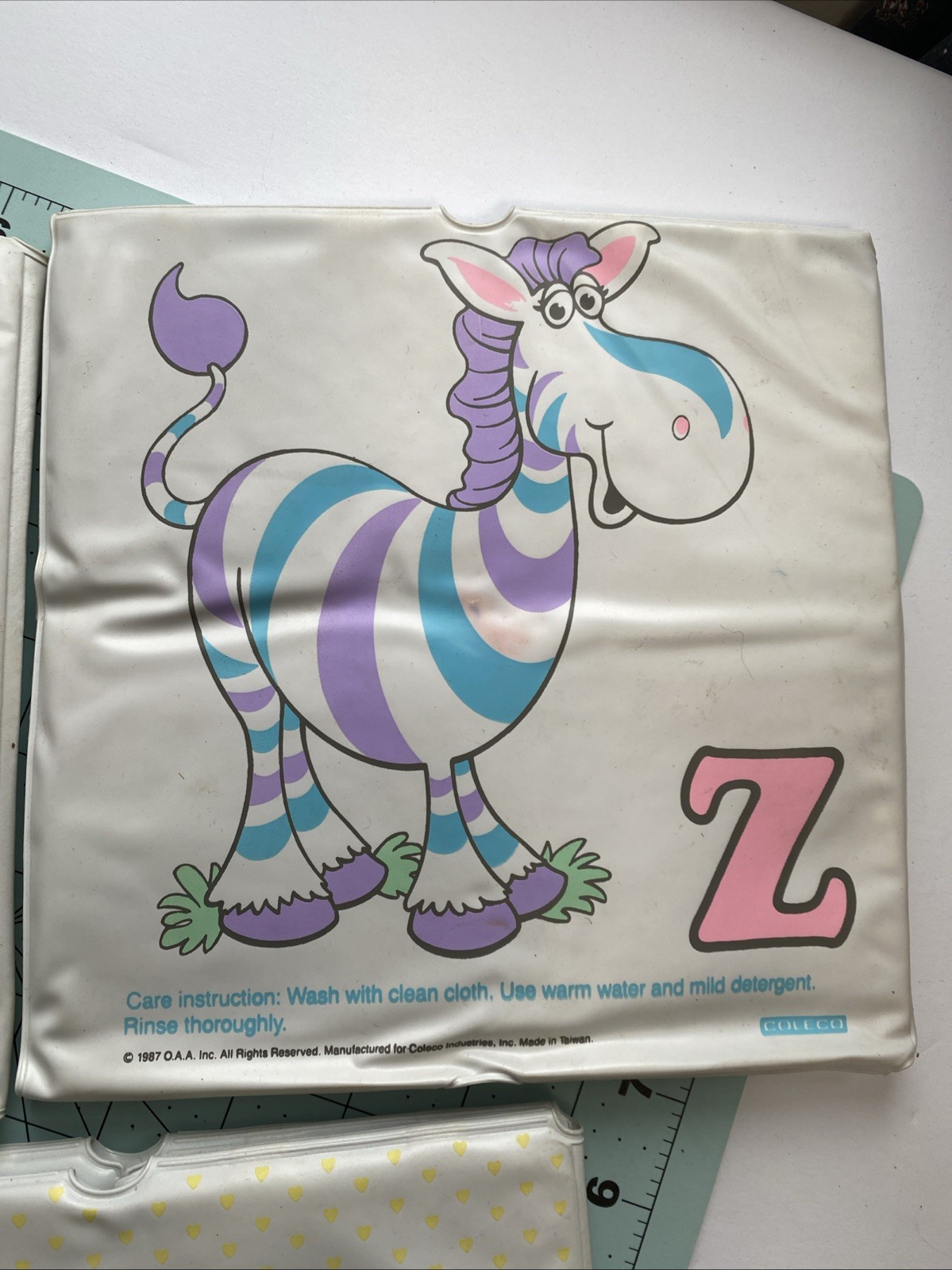 Vtg CPK Peek A Book Set Of 3 Soft Book Mats Letters Numbers Shapes/Colors 1987