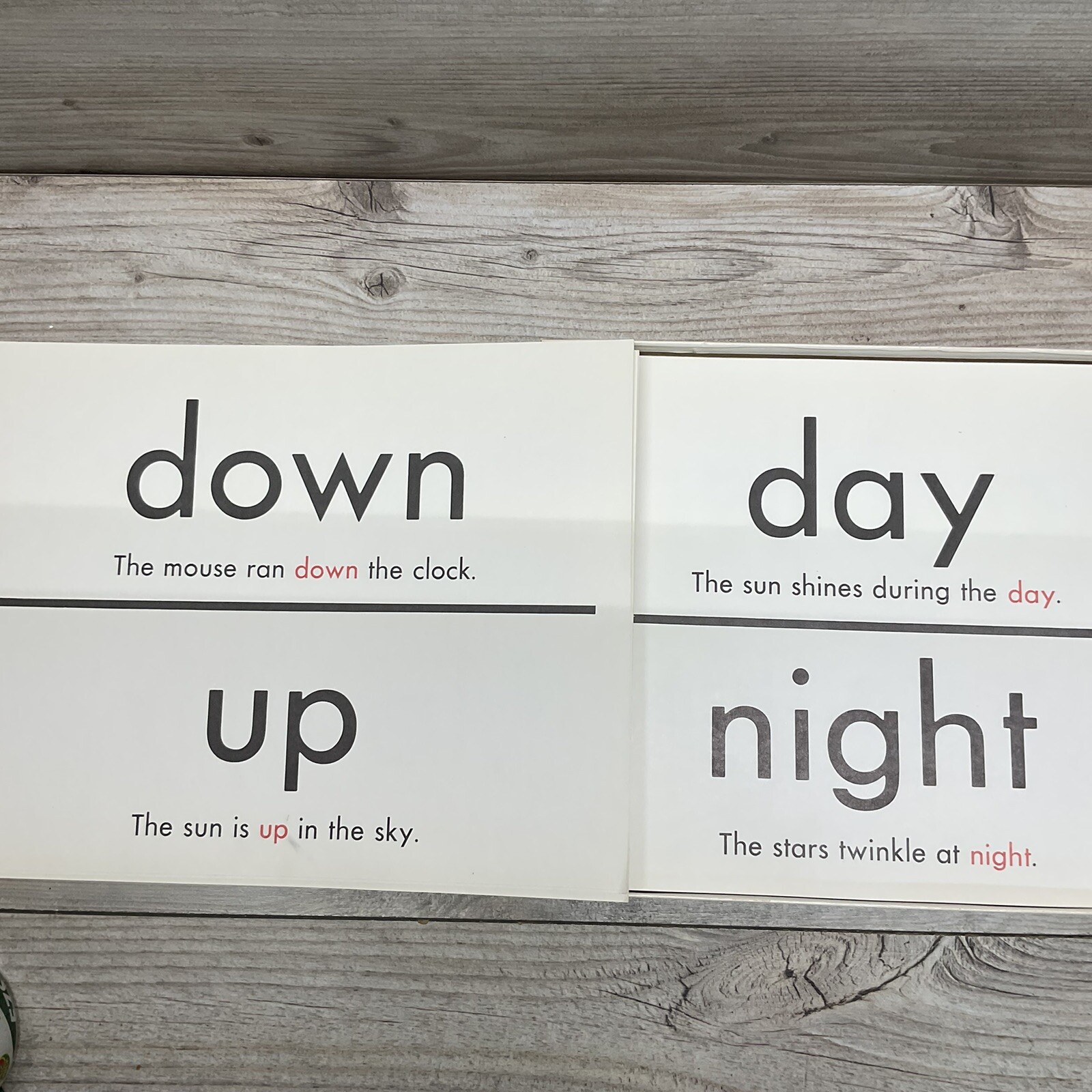 Milton Bradley Antonym 30 Poster Cards Double Sided 1968 Intermediate Grades