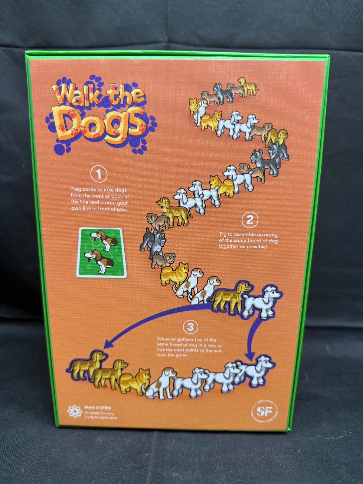 Walk the Dogs, a math and STEM board game by SimplyFun New Open Box