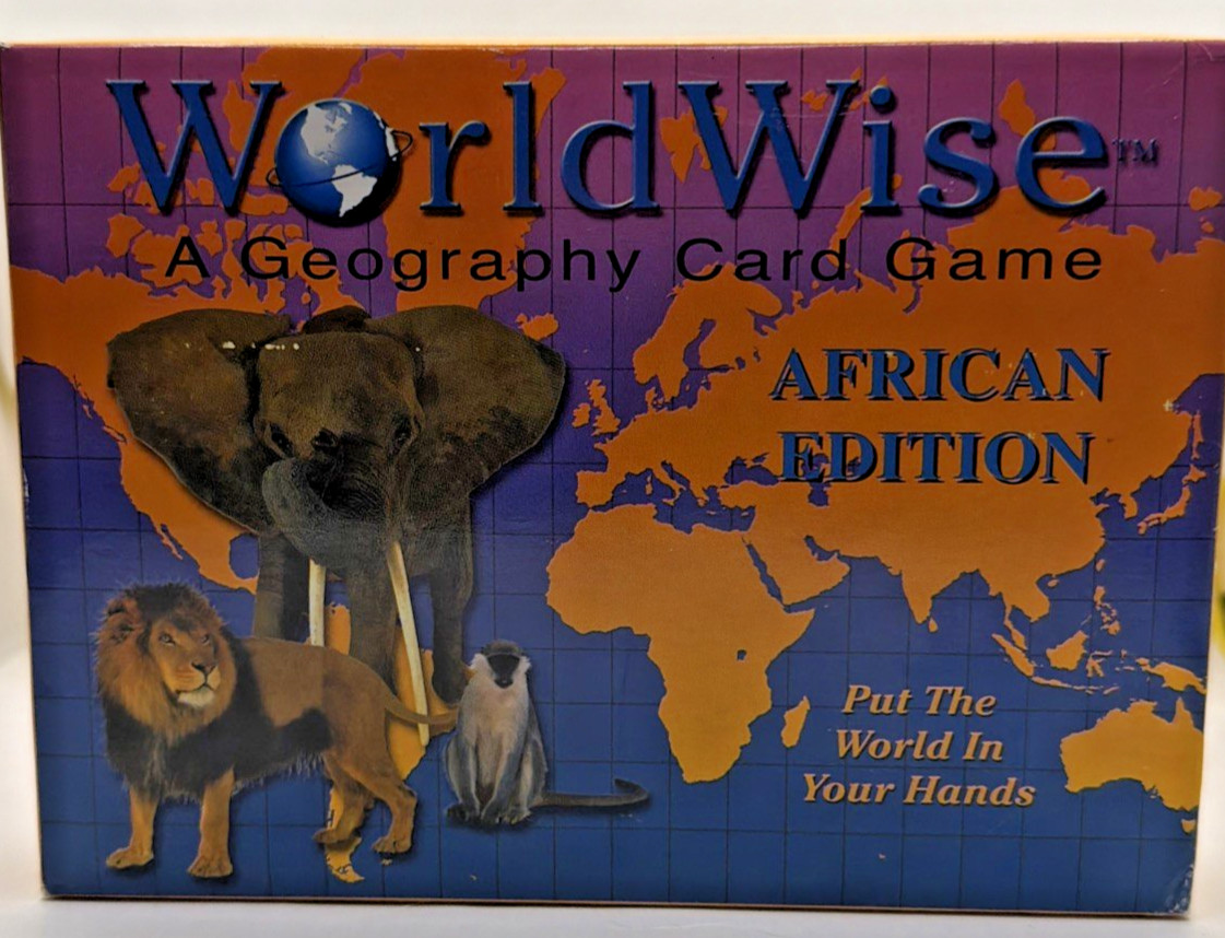 WorldWise Geography Card Game – Africa Edition 2000 Globular Innovations -NIOB