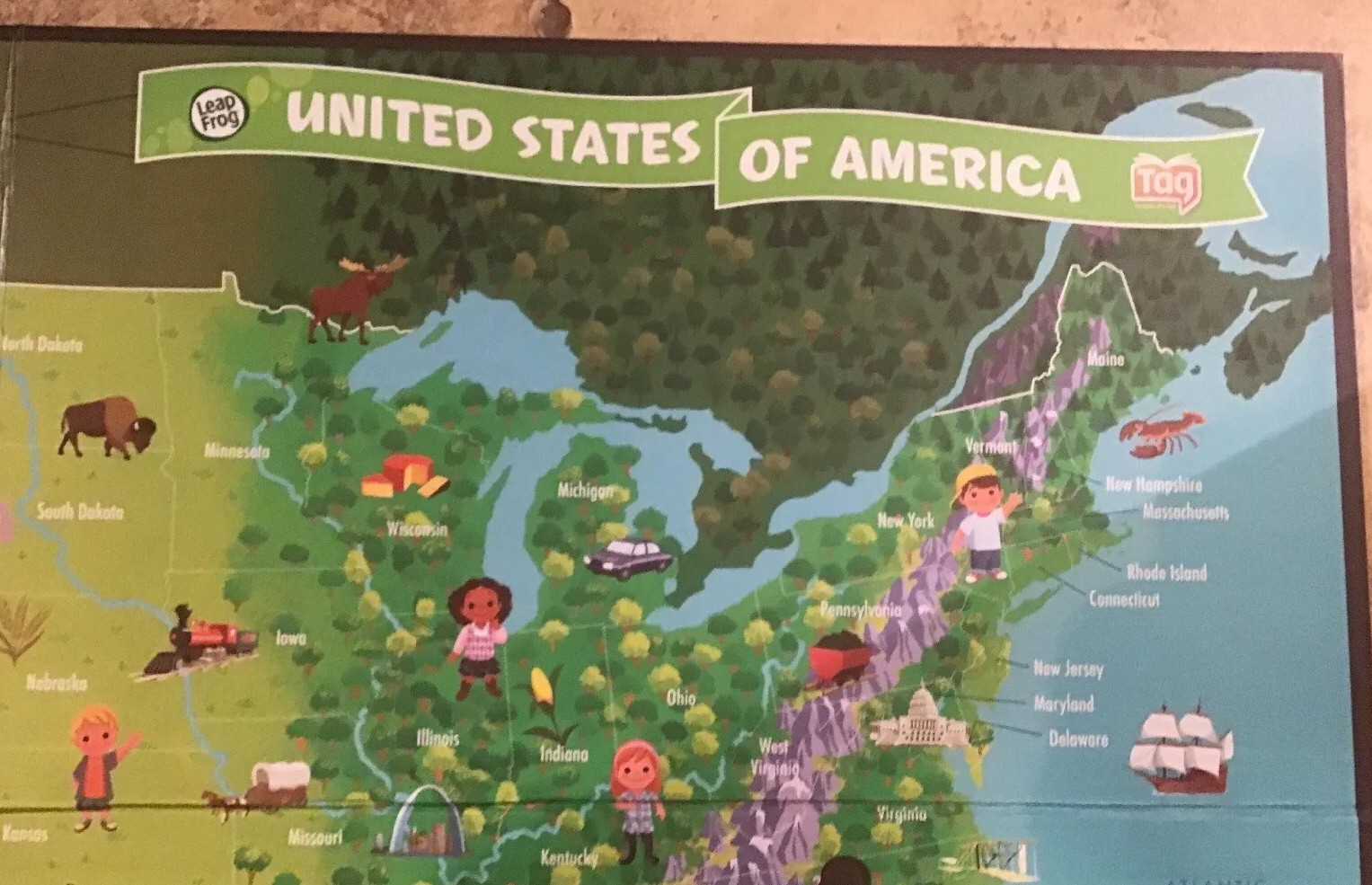 LeapFrog Tag – Interactive UNITED STATES MAP Learning System – Pen Not Included