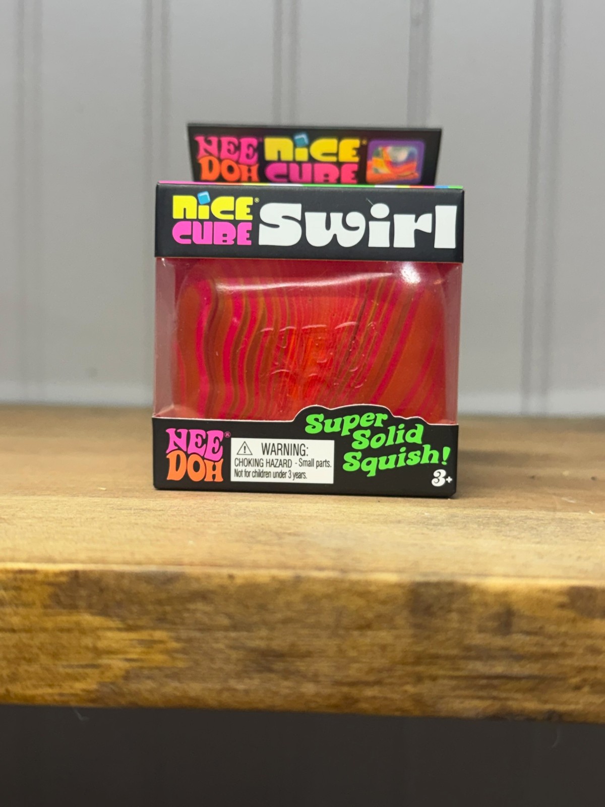 1 – Nee Doh Nice Cube Swirl Orange Squish Toy – New in Box!