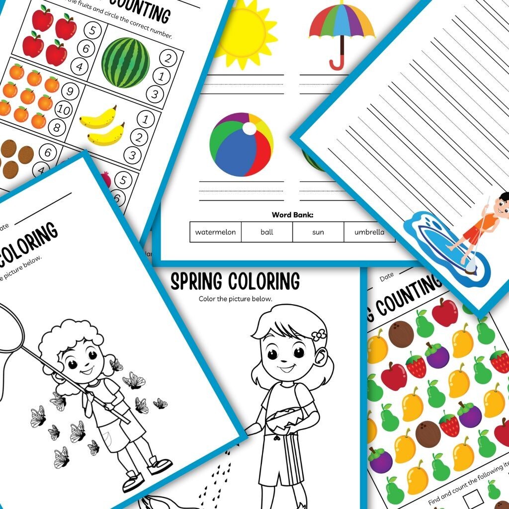 Printable Spring & Summer Workbook for Kids | Vocabulary & Writing Practice