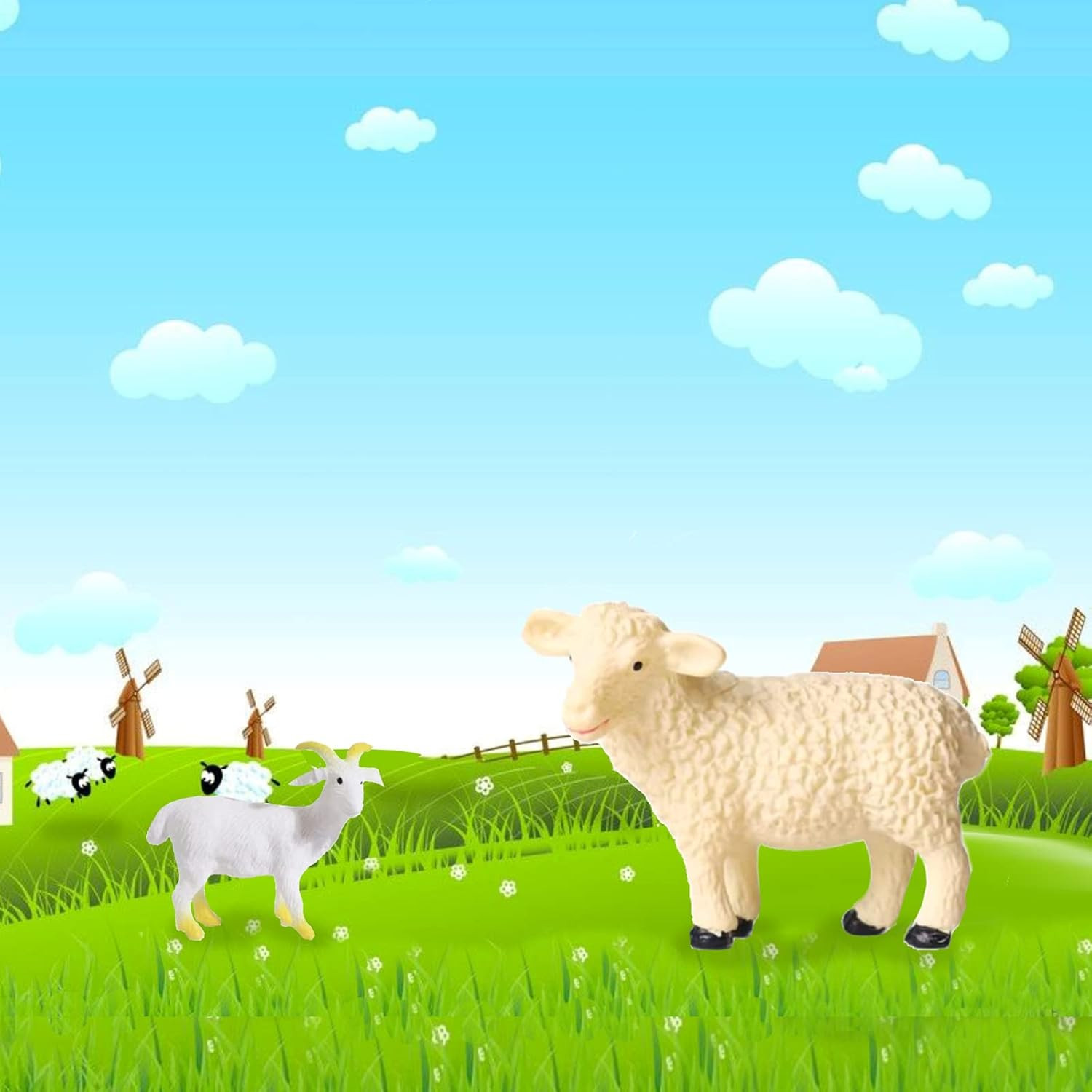 15 Pcs Mini Figures Toys Realistic Farm Animal Figurines, Plastic Learning Educa