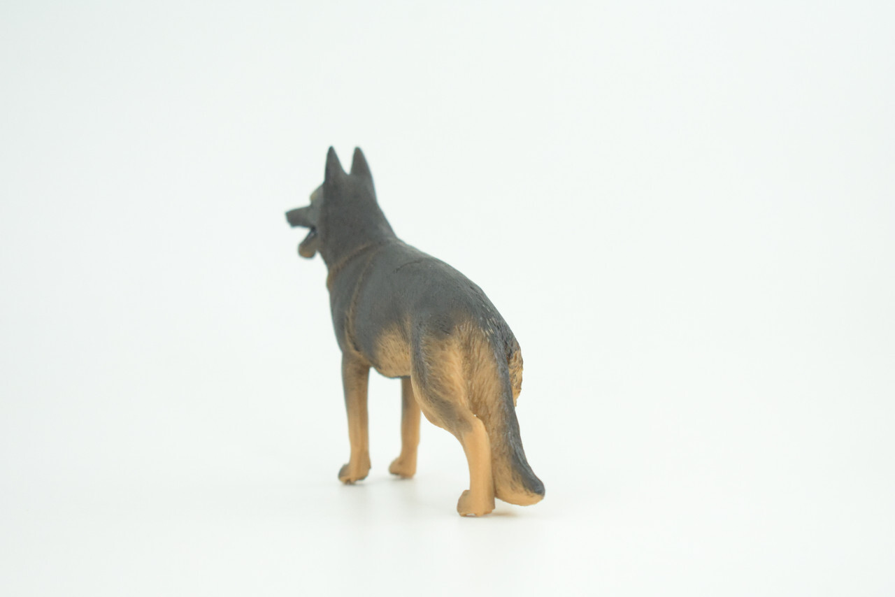 German Shepherd Dog Toy, Realistic Hand Painted Rubber Model, 4 1/2″ CH845 BB197