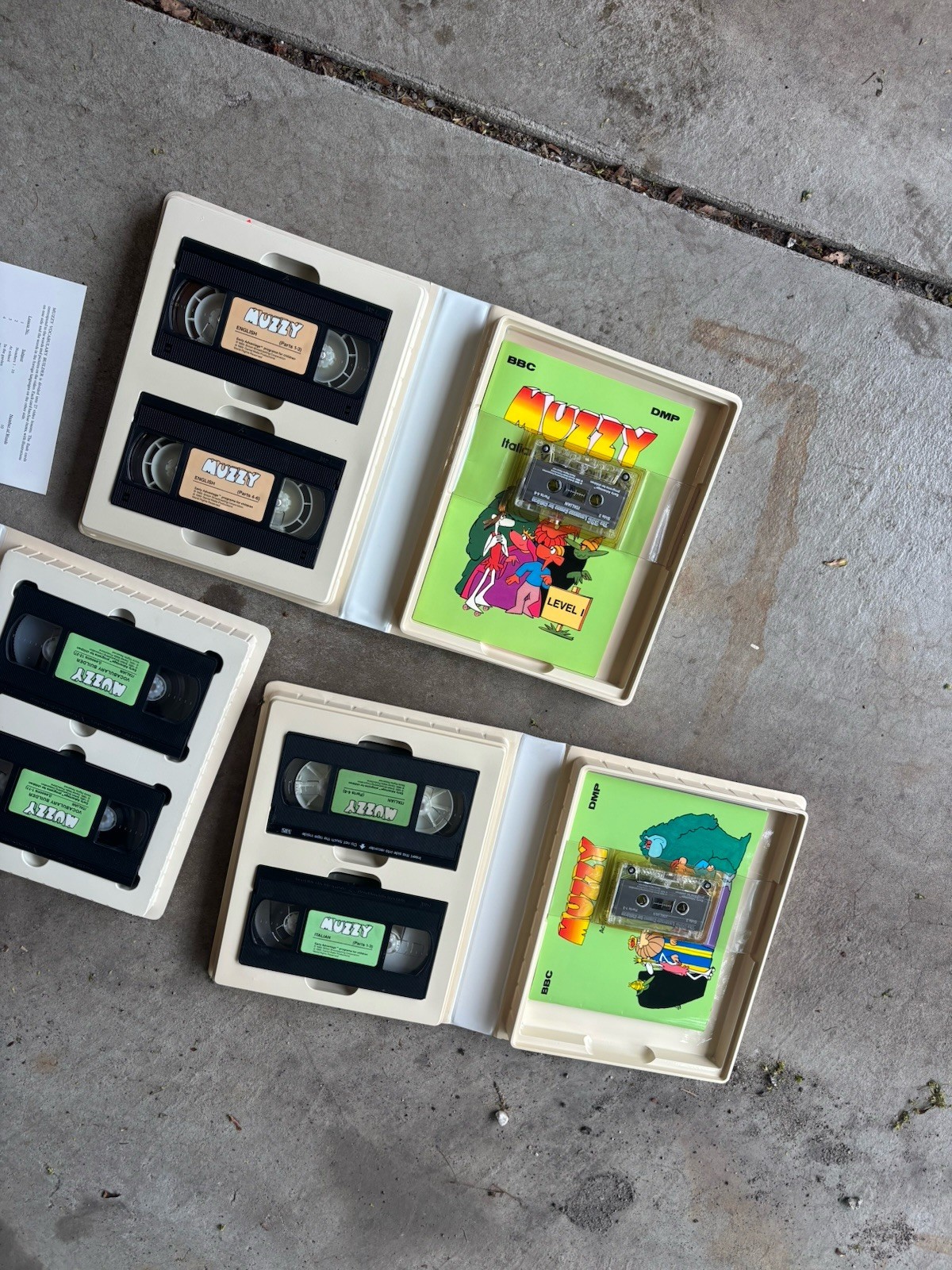 BBC Muzzy Early Advantage Italian Language Learning Program VHS, Tapes Vintage