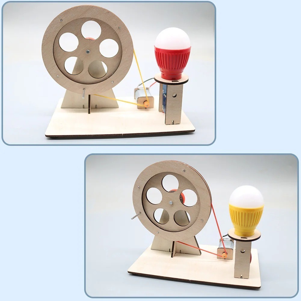 Funny DIY Mini Hand Crank Generator DIY Science Experiment Kit & Education Model