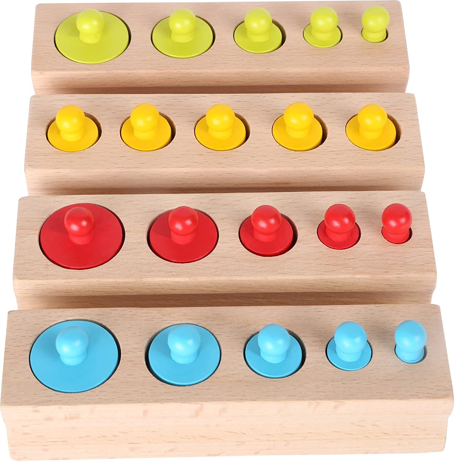 small foot 10525 colour and shape sorter made of wood, with wooden parts and row