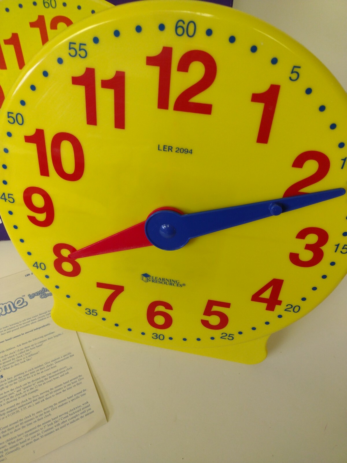 13″ Big Time Learning Clock with Activity Guide From Learning Resources