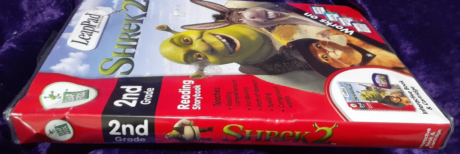 Leap Pad Learning System Shrek 2 2nd Grade Reading Storybook**DENTED BOX**