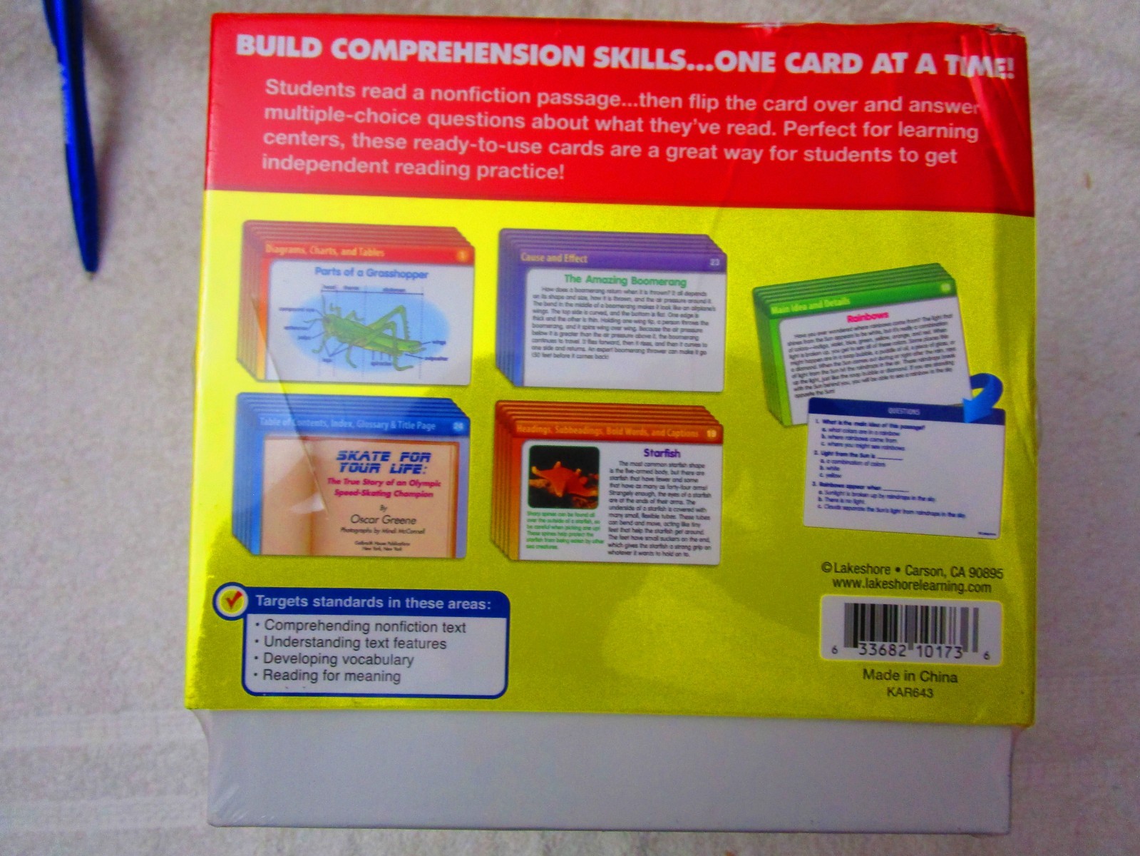 Lakeshore Nonfiction Comprehension Quickie Cards #LL862