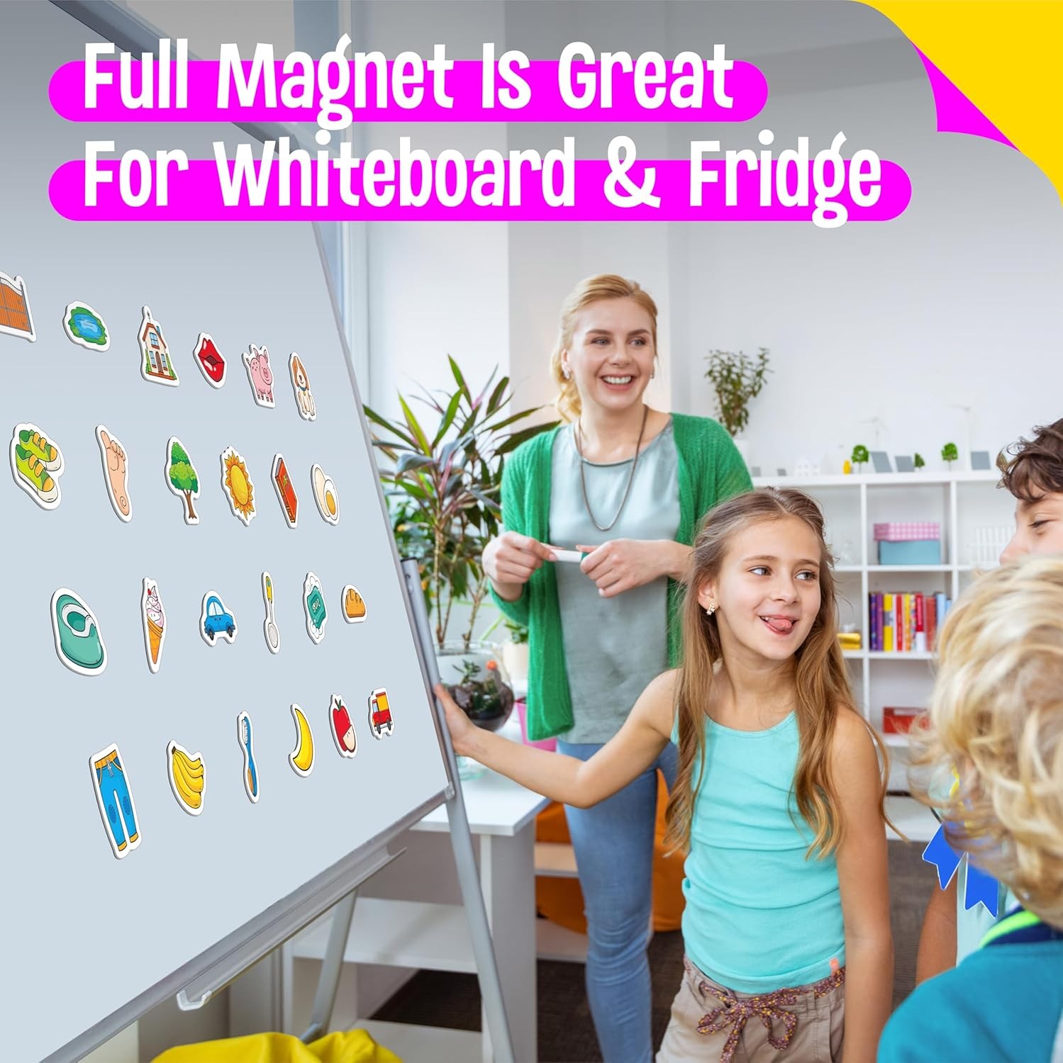 50 PCS First Word Magnets, Magnetic Thickened Daily Items Fridge Magnets Adorabl