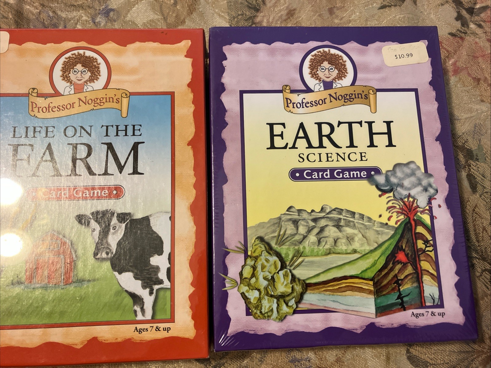 3 Professor Noggin’s Earth Science Insects Life on the Farm Card Game New Sealed