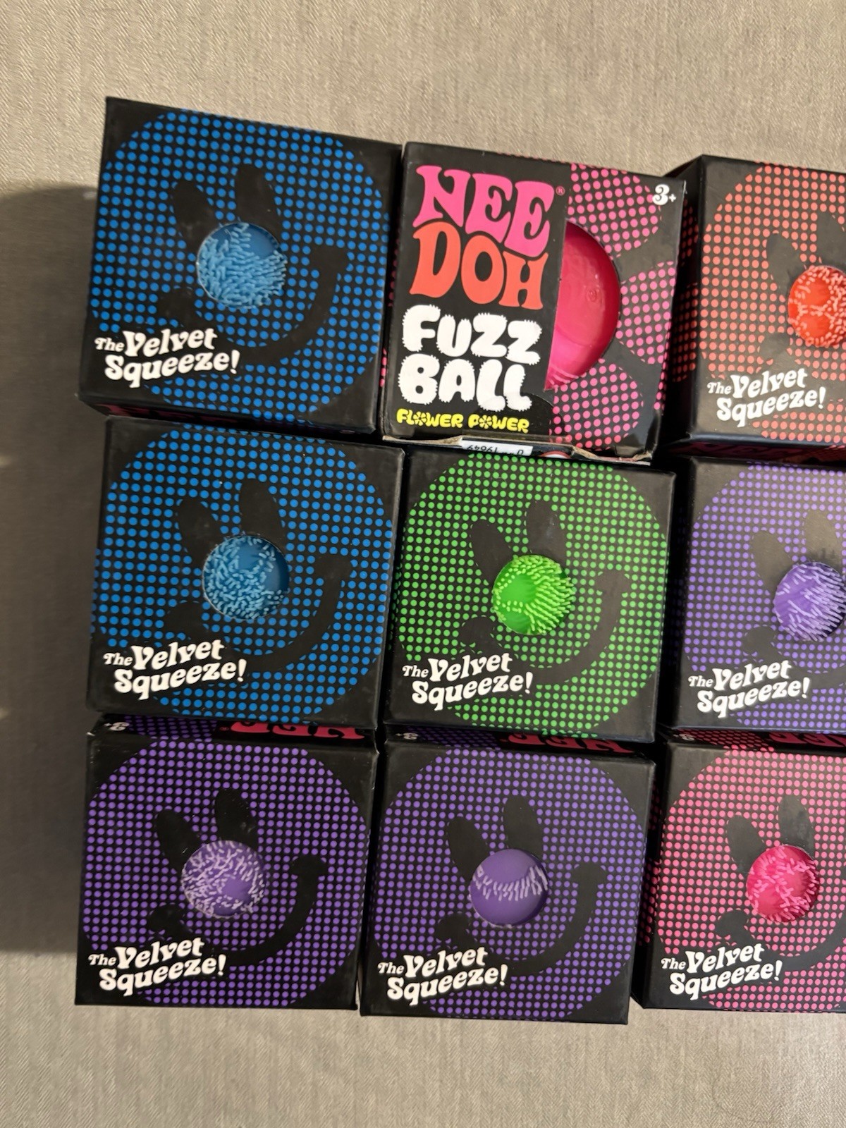 Nee Doh Fuzz Ball Flower Power Lot Of 12 W/display
