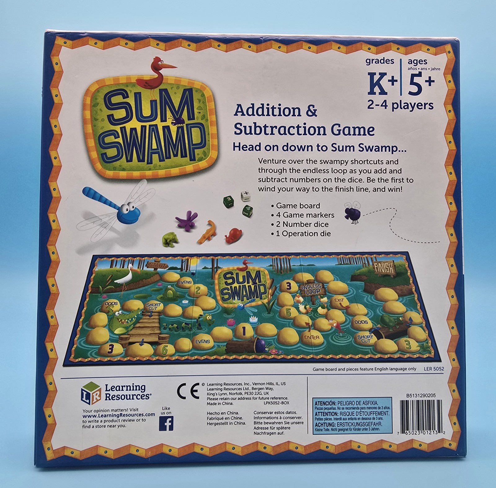 Learning Resources Age 5+ Sum Swamp Addition & Subtraction , 2- 4 Players