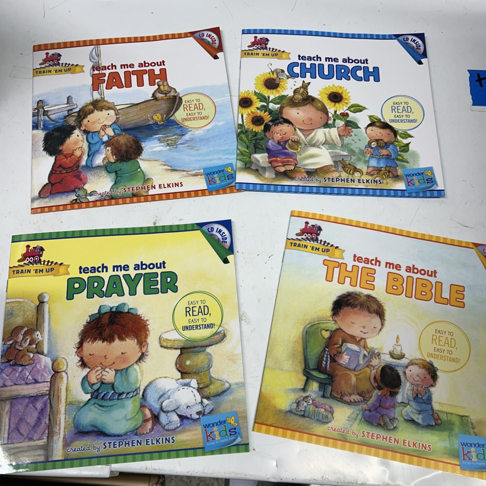 Wonder Kids Train ‘Em Up “Teach Me About” Book & Song CD CHOICE of 4 Pre-K NEW!
