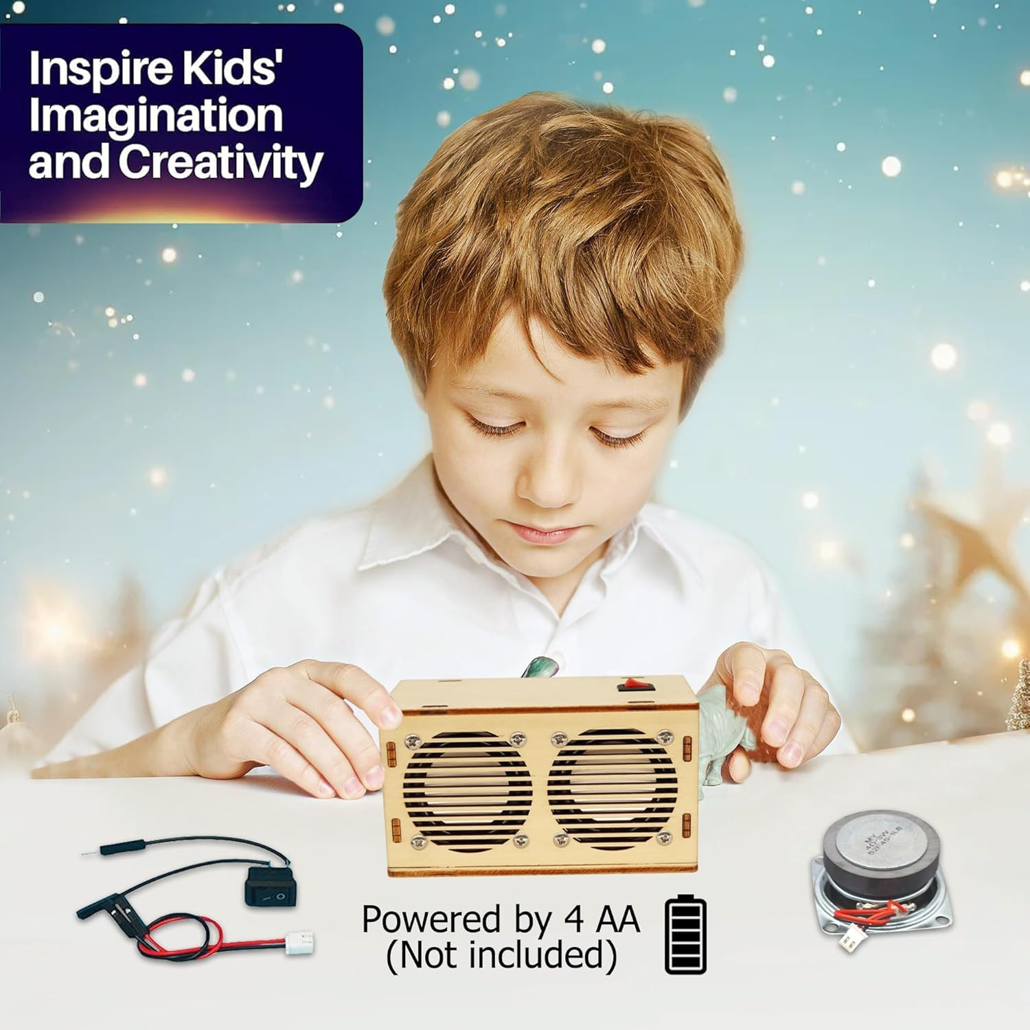 DIY Bluetooth Speaker Kit, Stem Projects for Kids Ages 8-12, Science STEM Kits f