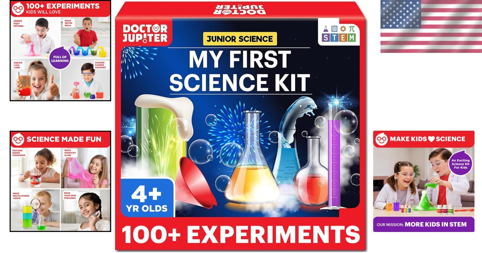Educational Toy Stem Kit Ages 4-8 | 100+ Experiments