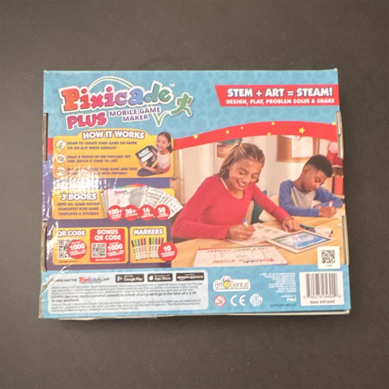 Pixicade Plus Mobile Game Maker STEM Create & Play Video Games Kit Ages 6+