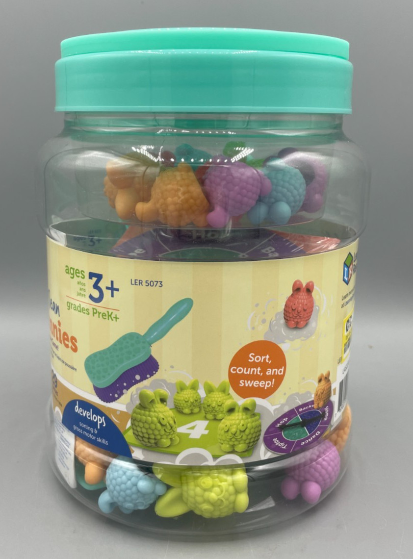 Learning Resources Count & Clean Dust Bunnies Activities Educational Toys Set