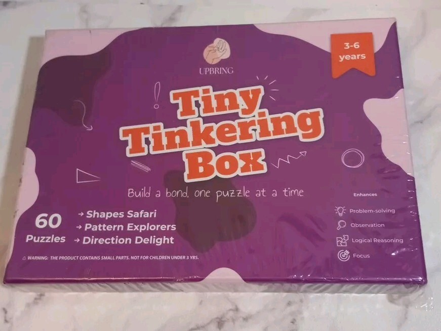 Upbring Tiny Tinkering Box For 3-6 years 60 Learning Puzzles New