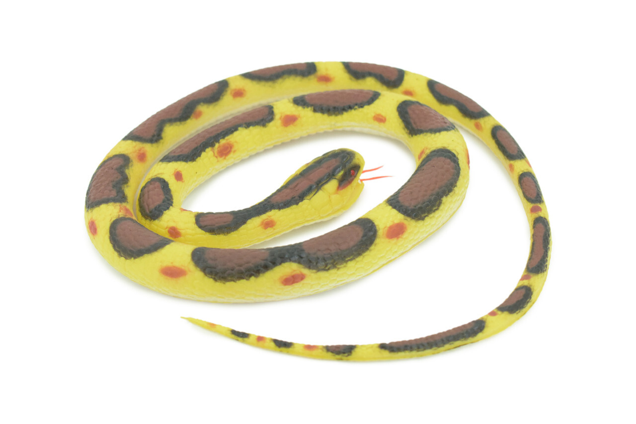 Burmese Python Snake, Rubber, Bendy Toy, Realistic, Gag Gift, 42″ WR27 BB316
